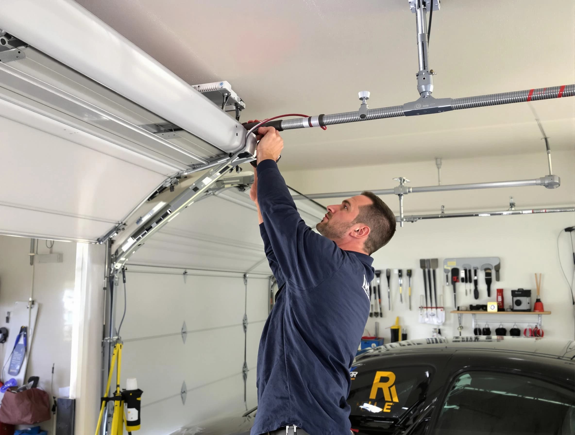 Weymouth Garage Door Repair technician performing garage door cable repair in Weymouth