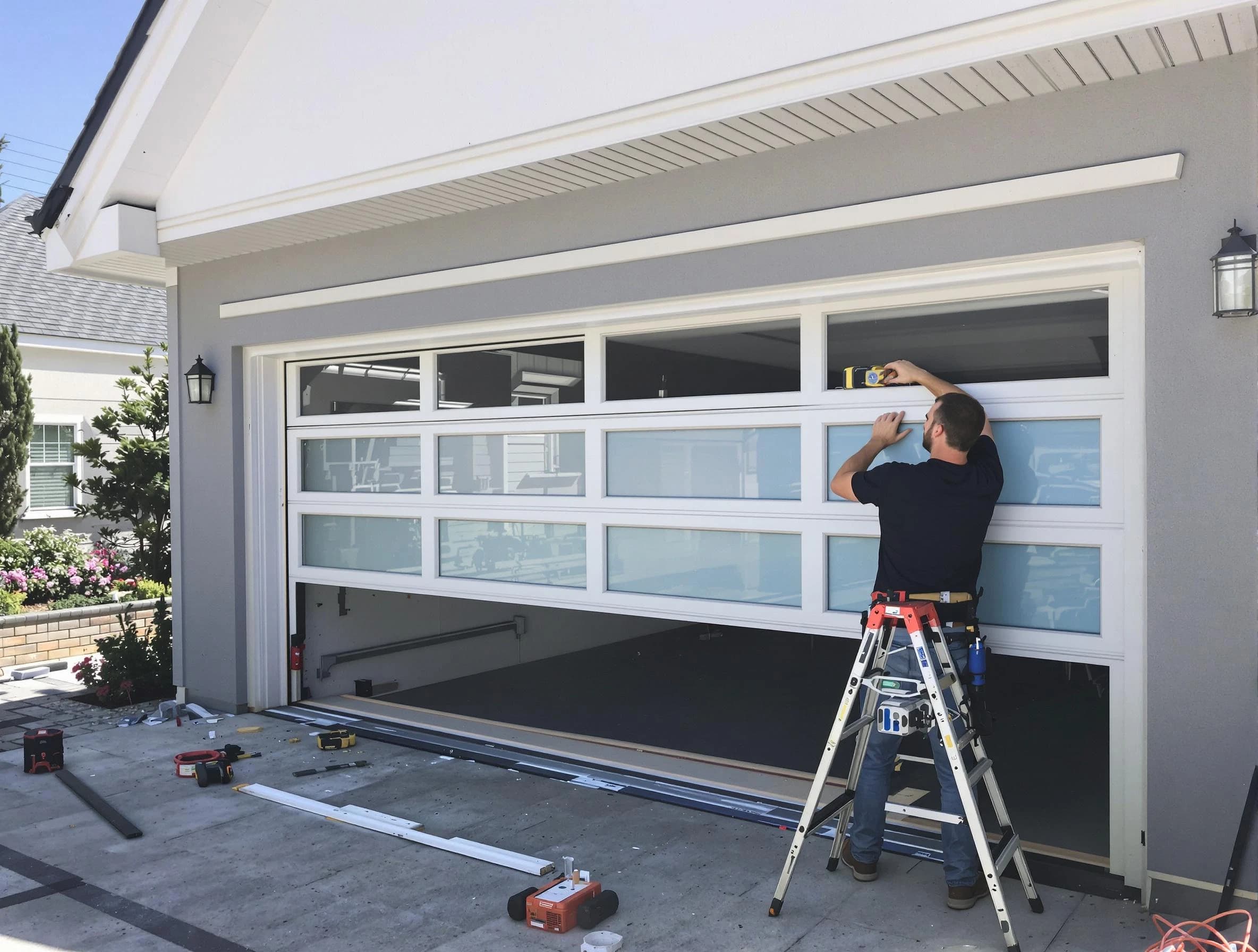 Weymouth Garage Door Repair team performing garage door replacement in Weymouth