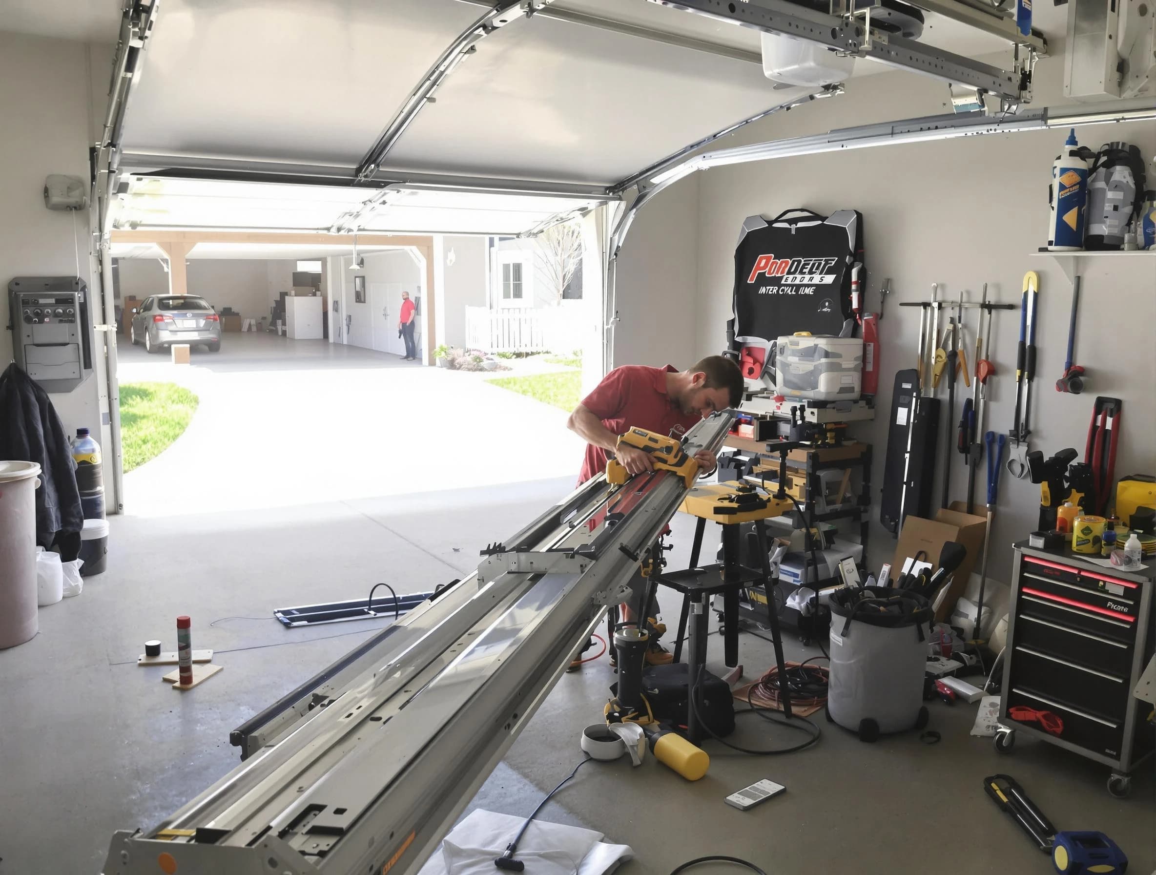 Weymouth Garage Door Repair expert performing track repair in Weymouth