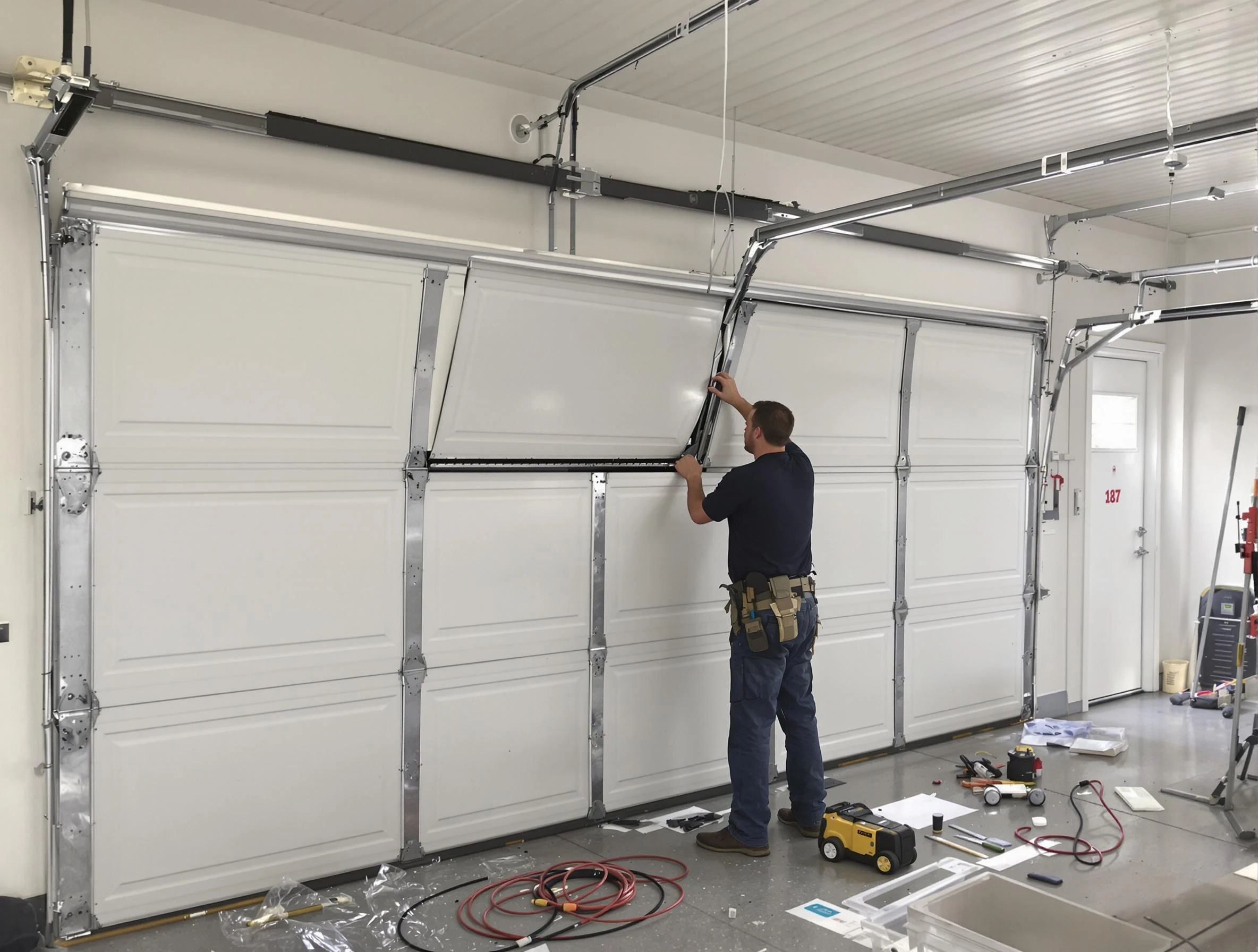 Garage Door Section Replacement in Weymouth